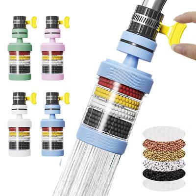 Faucet Water Filter For Kitchen & Bathroom – 6-Layer Advanced Filtration Tap Water Purifier Attachment, Multi-Stage Sink Filter, Easy To Install,