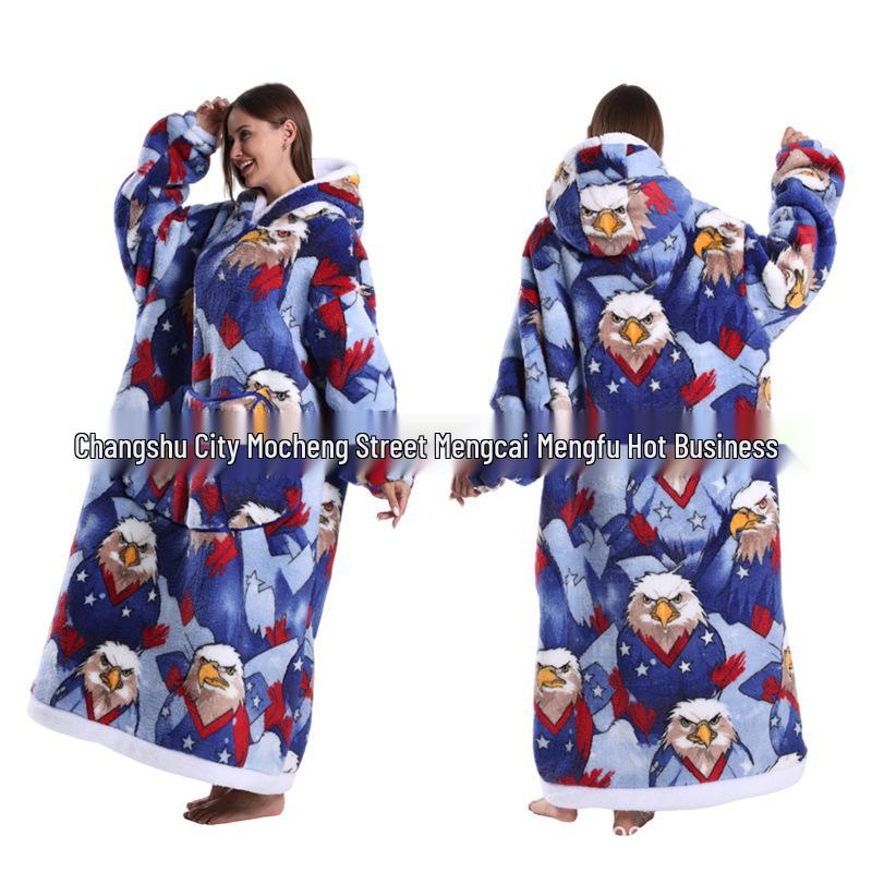 Women's Winter Cozy Velvet Robe - Double-Sided Soft Cotton for Cold Protection and Comfort