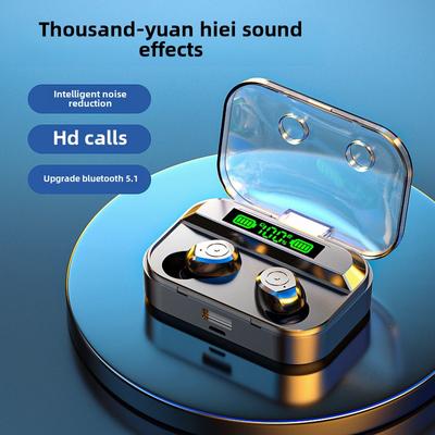 Novos Fones de Ouvido Bluetooth TWS 5.1 Sem Fio com Display Digital Estéreo Intra-auricular para Esportes