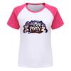5633 Children Girls Lily Lovebraids Raglan Sleeves Cute Round Neck T-Shirt