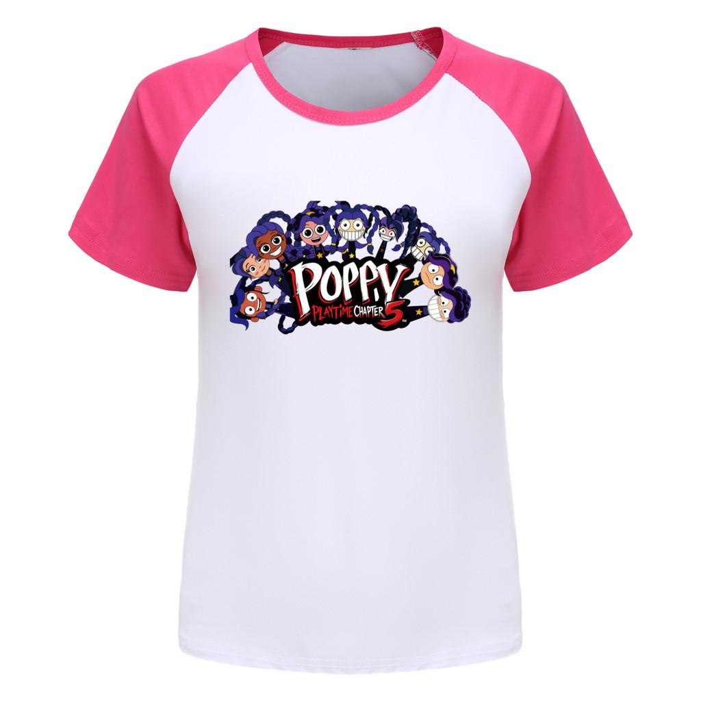 5633 Children Girls Lily Lovebraids Raglan Sleeves Cute Round Neck T-Shirt