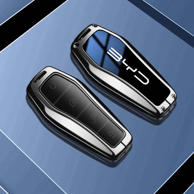 Étui Porte-Clé Télécommande Voiture Coque Housse Sac pour BYD Song Plus Atto 3 Han EV Tang DM Qin Seal Dolphin Accessoires Porte-Clés