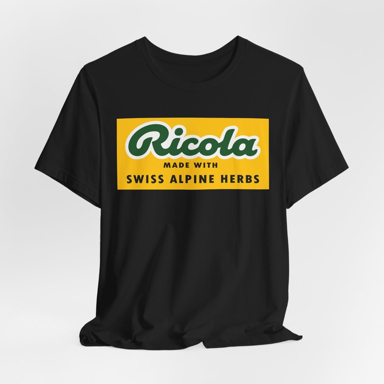 Ricola Пастилки от кашля Логотип Забавная унисекс футболка Графическая футболка из США S-5XL S разноцветный