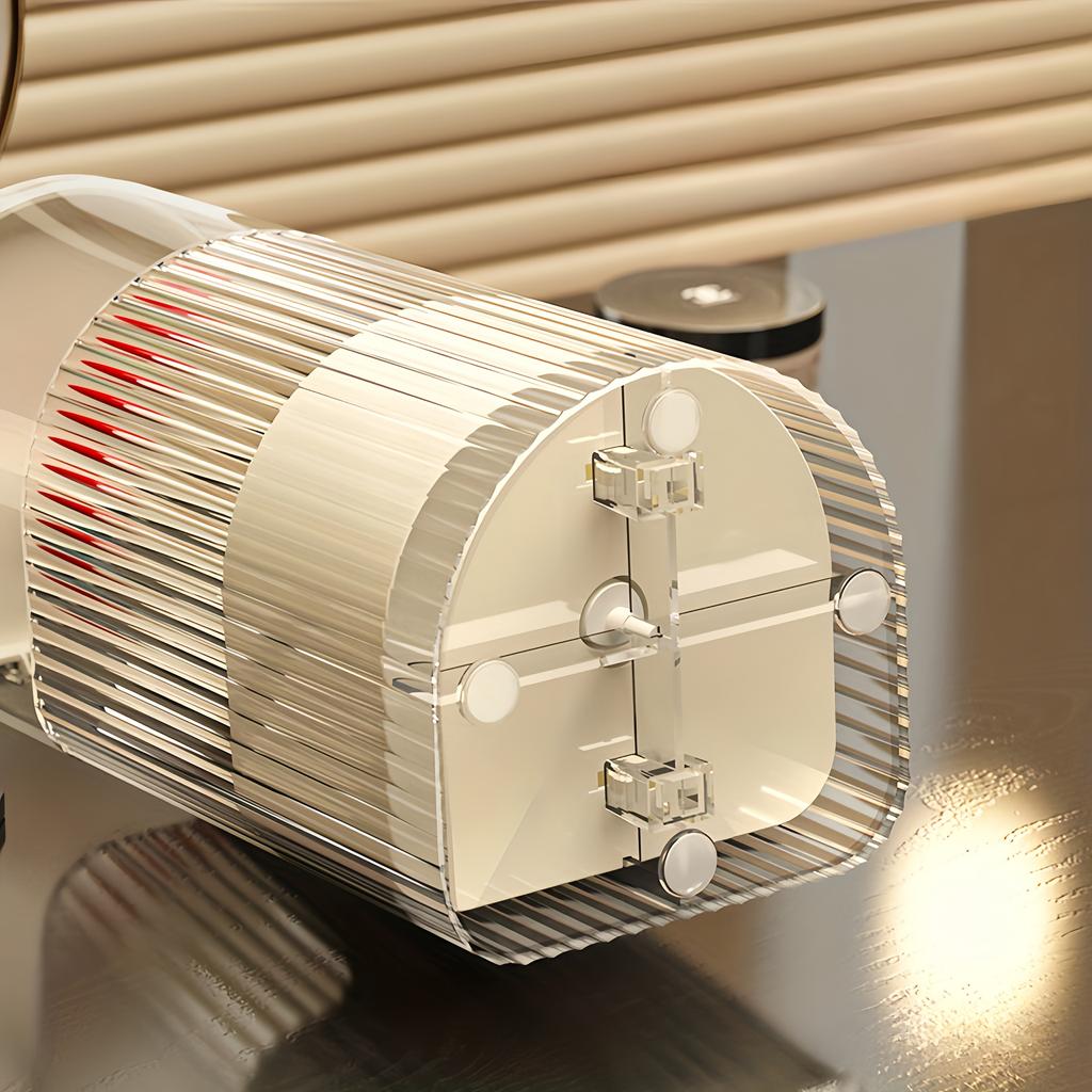 1pc cosmetic brush storage tube, press dustproof, high-grade eyebrow pencil shelf, automatic lifting brush barrel.