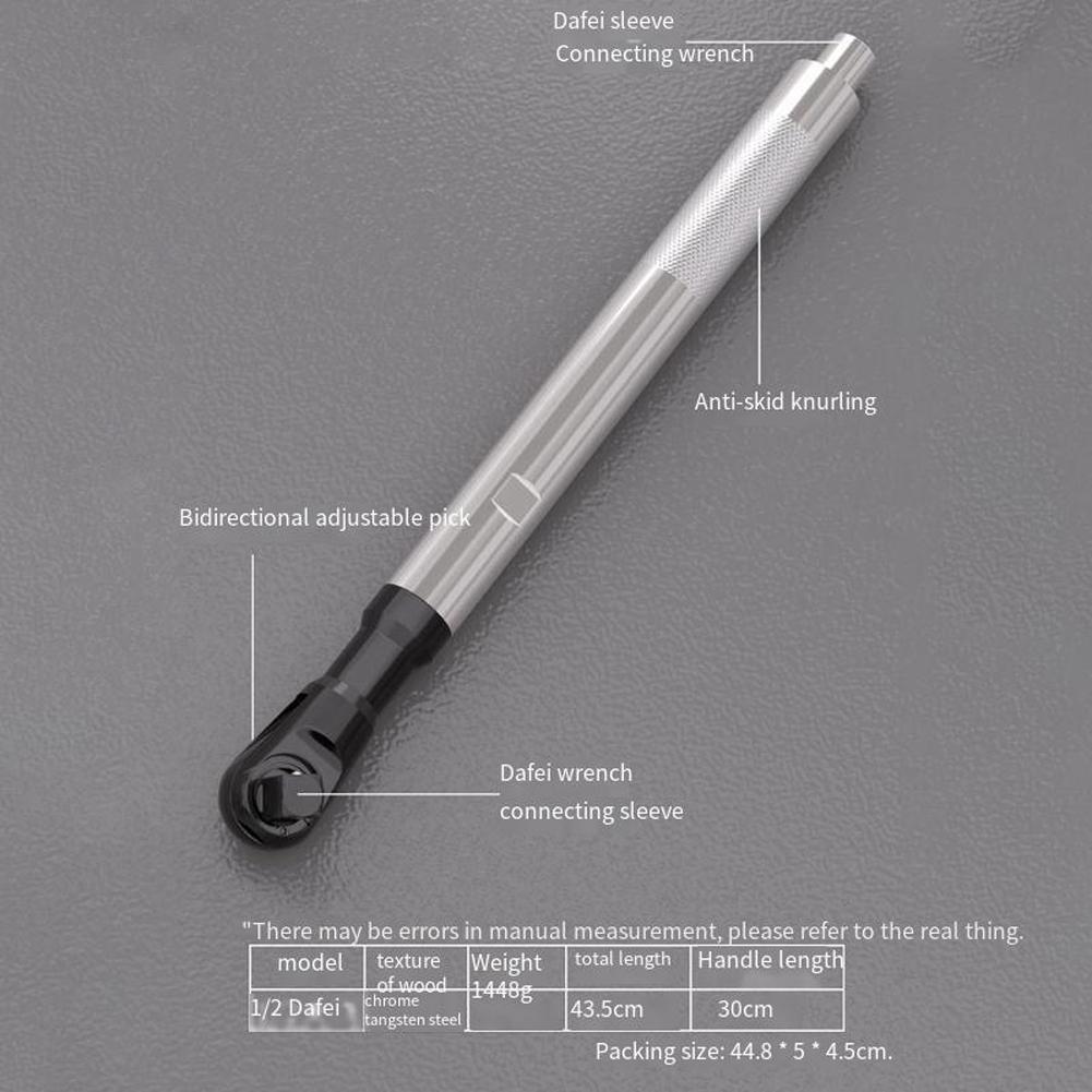 

Automatic Ratchet Hand Wrench 37-74 Lb-ft Torque Slim Profile 3-second Quick Change High Torque Wrench Extender Gray Black China Mainland