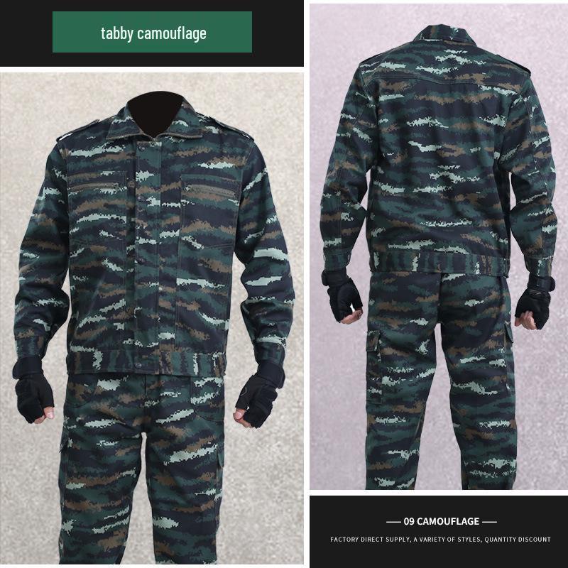 Unisex Camouflage Training Suit Set for Summer and Autumn - Durable, Lightweight Workwear for Students