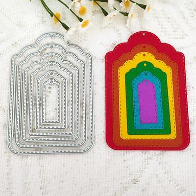New Six-piece Tag Metal Cutting Die Mould Scrapbook Decoration Embossed Photo Album Decoration Card Making DIY Handicrafts