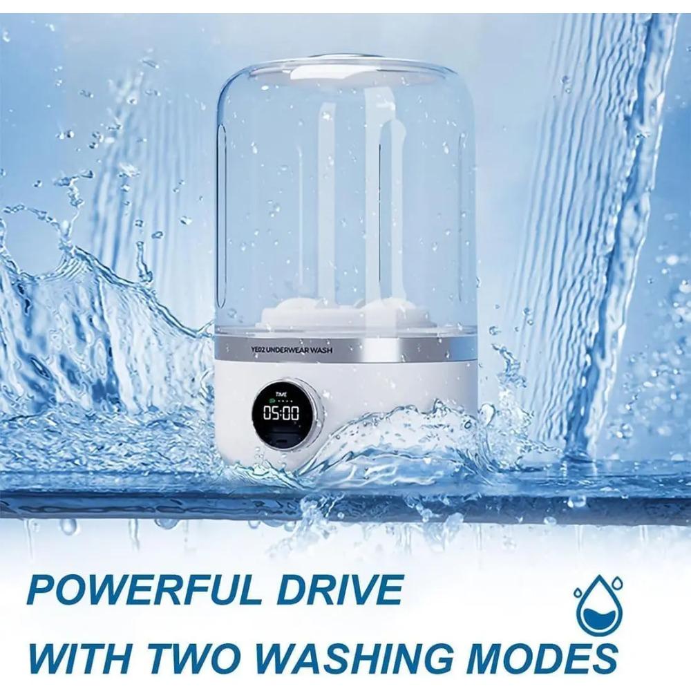 Wireless Washing Machine Portable Underwear Cleaner 1L Mini Socks Washing Machine Hydratable Laundry Bucket