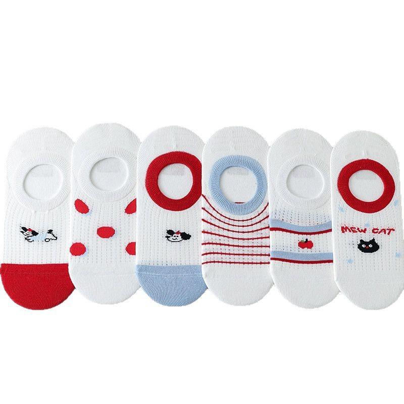 25 Spring And Summer, Light-Mouth Invisible Socks For Women, Contrasting Colors, Silicone Anti-Drop, And Low-Top Women'S Socks For Girls, Boat Socks