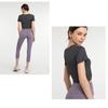 Yuoku Short Sleeve Yoga Fitness Top for Hot Solid Short Women's T-Shirt, Yoga, Sweat-Wicking, Quick-Drying, Breathable, Workout, Gym, Color, Sleeve,