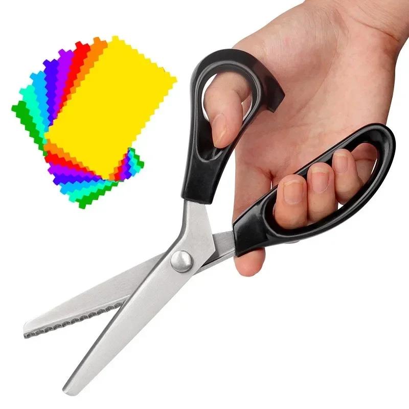 Stainless Steel Pinking Scissors Triangle Teeth Lace Cloth Crafts Dressmaking Zig Zag Cut Tailor's Scissors Sewing Shears