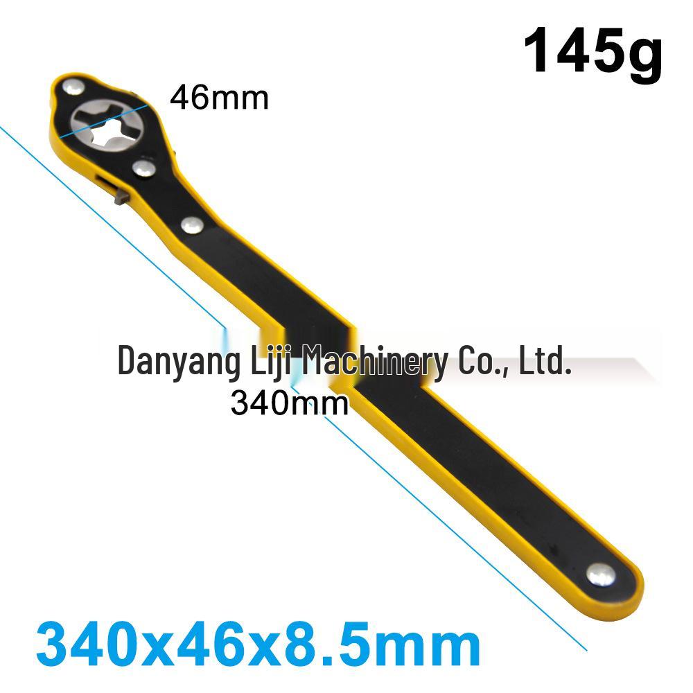Effort-Saving Universal Car Jack Hand Crank Wrench with Rocker Arm Handles