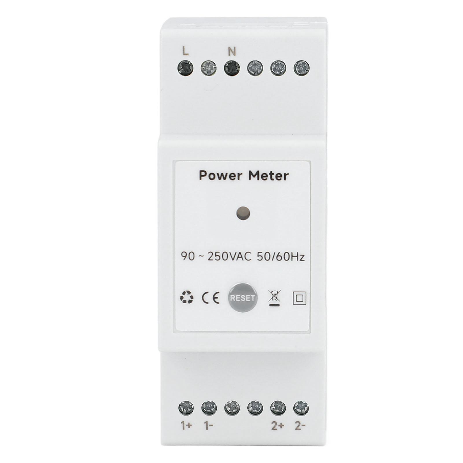 

Розумний лічильник енергії з Wi-Fi та додатком для керування, однофазний монітор споживання енергії зі струмом 2x120A