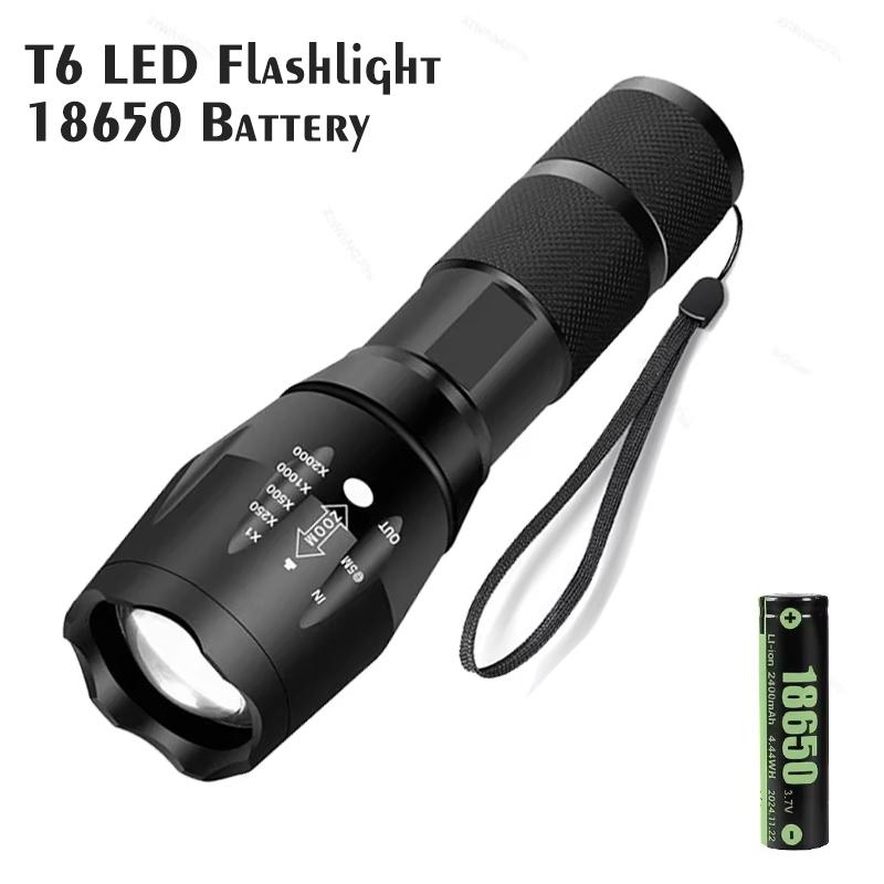 1200LM Tactical Handheld LED Flashlights, Portable EDC Torch w/ Pocket Clip Ideal Gift for Outdoor Rescue Dog Walking Hiking