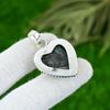 Natural Mystic Merlinite Gemstone Pendant Black 925 Sterling Silver Jewelry