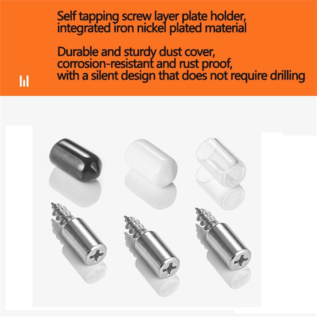 10/50 szt. Wkręt samogwintujący Uchwyt płyty warstwowej Wsporniki przegrody szafy Wkręt mocujący z tuleją antypoślizgową Łatwy w montażu
