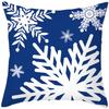 Home Decoration Christmas Blue Printing Poly Poems Pillow Set Nordic Modern New Year Cushion Funda De Almohada
