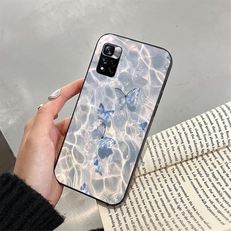 Lila Rosa Schmetterling Auto Casa Hülle Handyhülle Für Xiaomi Redmi note 14 Pro 14 13 12 11 10 Pro 14S 12S 11S Redmi 14C 13C 10