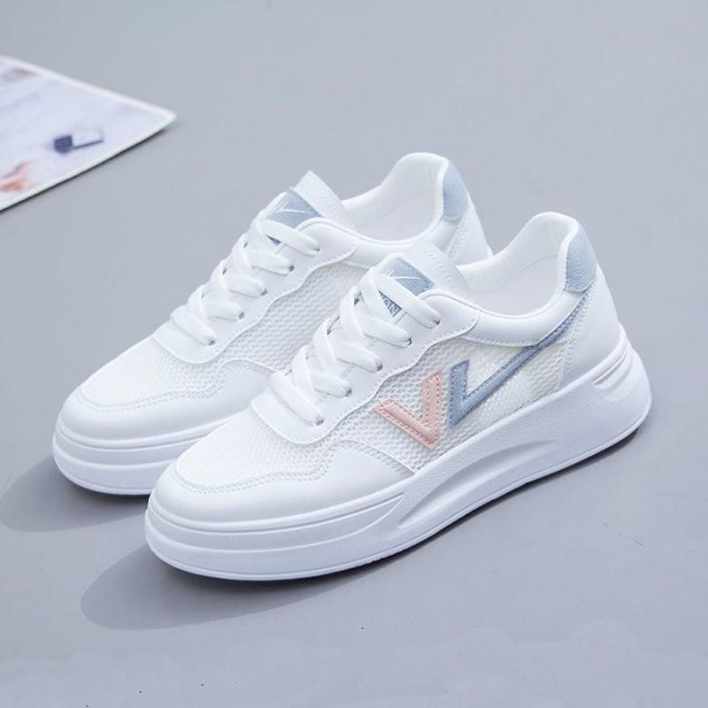 Little White Shoes Women's 2025 Spring and Summer Explosion Breathable Mesh Non-slip Versatile Platform Casual Campus Sports Shoes Women's Shoes