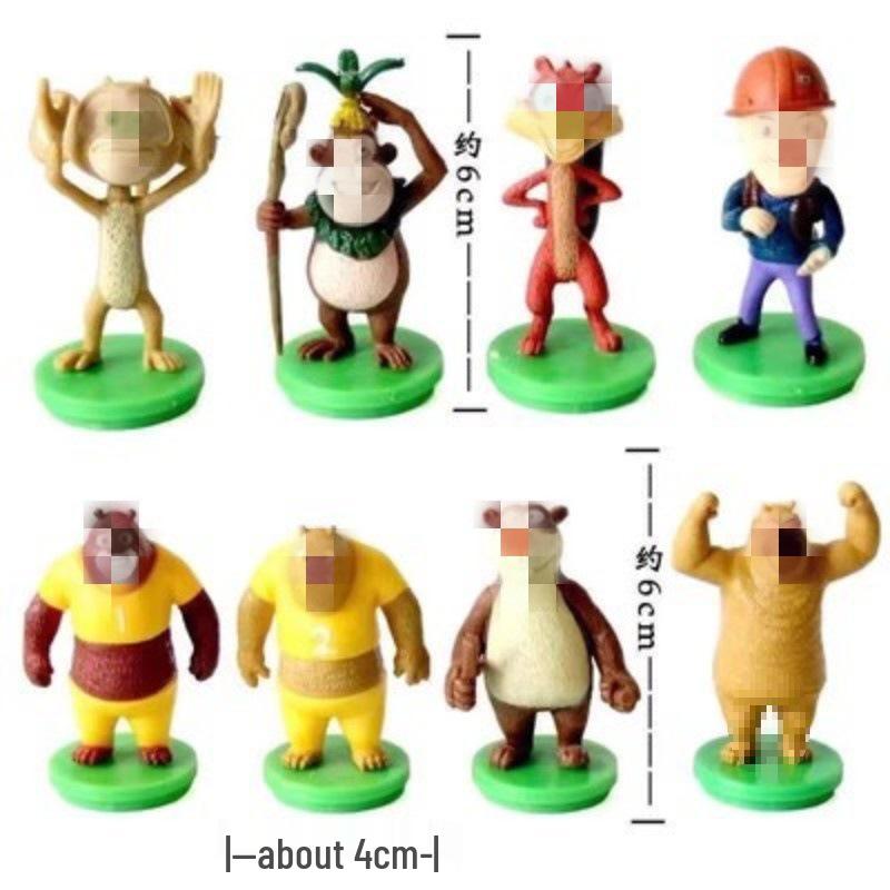 Boar Bear Cake Topper Set for Children's Day Birthday Celebrations