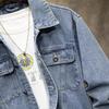 Vintage Jeansjacke Herren Lose Jacke Herren Frühling und Herbst Top