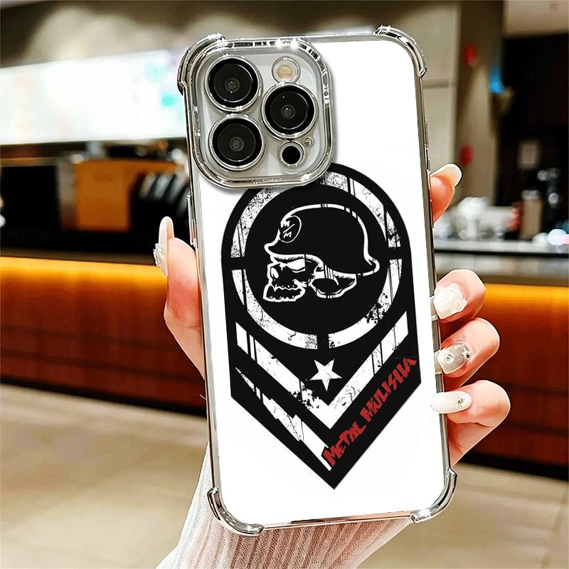 Motocross Metal Mulisha Soft Phone Case For iPhone 15 16 17 Air 14 Pro Max 16E Plus 13 12 Mini Plating Anti-Fall Fundas