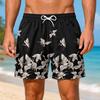 Men's American Flag Quick-Dry Summer & Fall Beach Swim Trunks - Casual Plus Size Shorts