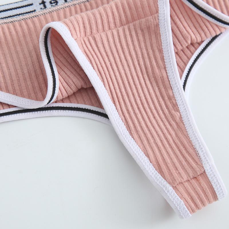 Women's Sexy Thong Thread Pure Cotton Crotch T Pants Women's Erotic Low Waist Underwear Panties