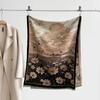 Autumn and winter new double-sided color oil painting series imitation cashmere thickened warm scarf women's air conditioner shawl