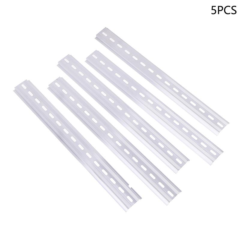 5Pcs Iron Din Universal Rail Width 35Mm Length 10/20/30/50Cm Terminal Block Electrical Slotting Din Rail