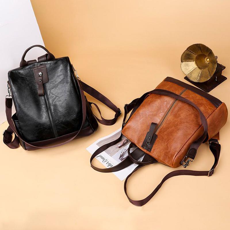 Female Backpack  Feminina Multifunction Girls Leather School Brand Women Shoulder Bag