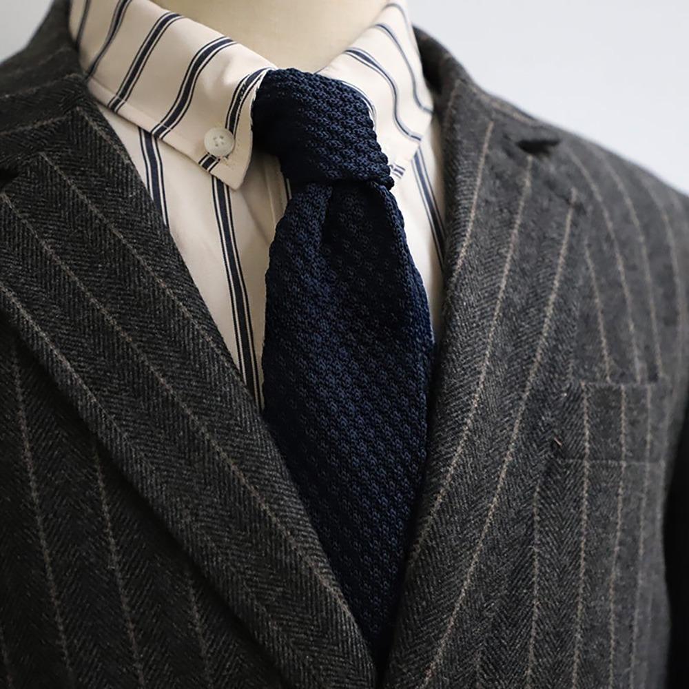 Adjustable Knitted Tie Solid Color Men Cravat Fashion Knitting Shirt Necktie  Boys