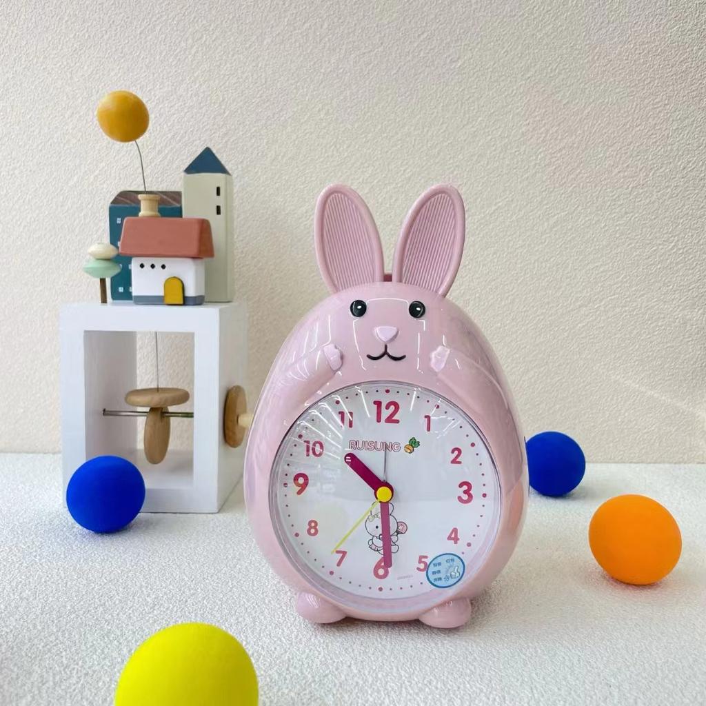 Sleeping Rabbit Double Tone Speech Alarm Clock Children'S Alarm Clock Can Be Timed Alarm Clock English Voice Premium