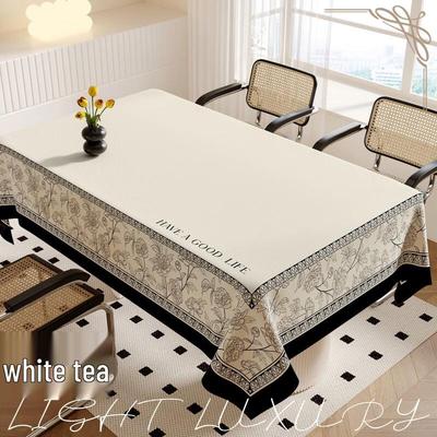 ZISIZ French Style Waterproof Rectangular Tablecloth