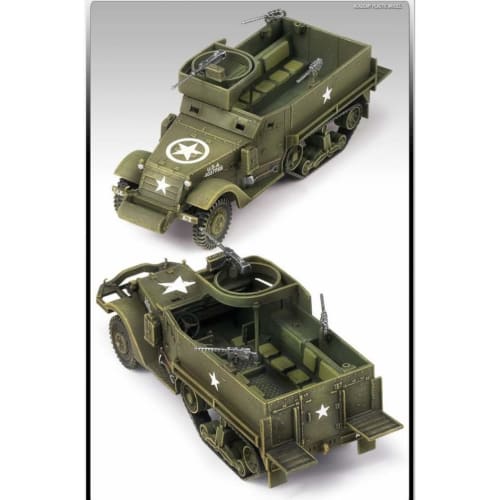 Academy 1/72 Scale Ground Vehicle Series 6 US Army M3 Half-Track & 1/4t Amphibian Vehicle Plastic Model