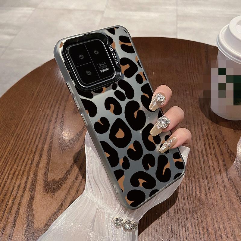 Roztomilý leopardí obal pro iPhone 16 Pro Samsung A55 A35 M35 S24 FE Xiaomi Redmi Note 13Pro 14C Huawei Honor 200 Nárazuvzdorný kryt proti poškrábání telefonu