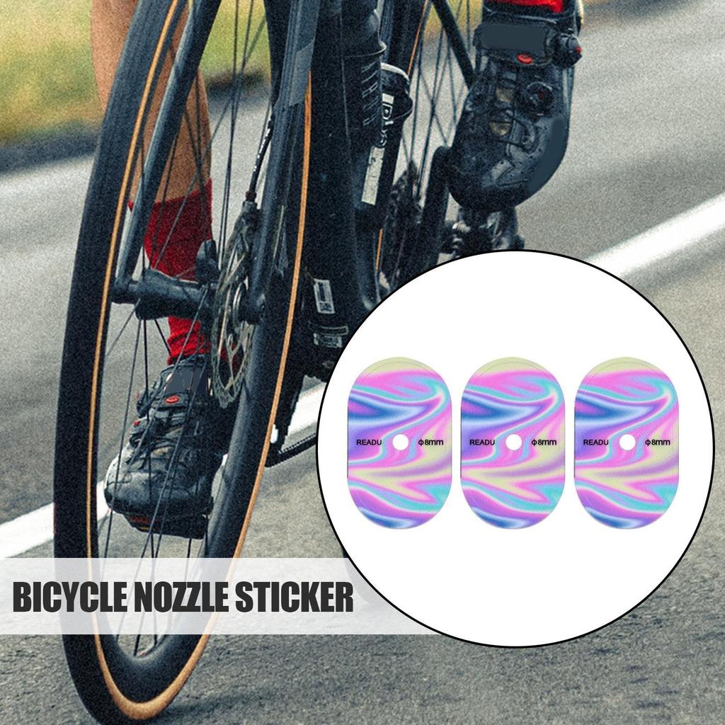 Air Nozzle Stickers, Tire Adhesive Stickers, 3 Pcs Air Pump Decal Road Bike Valve