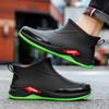 Koreanische Version Regenschuhe Herren Kurzschaft Mode Outdoor Wasserdichte Schuhe Autowäsche Angeln Gummistiefel Rutschfest Leicht Überschuhe Ausländisch t