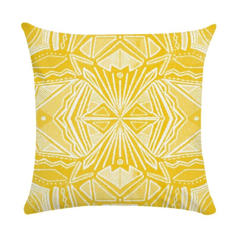 yellow pillow sham