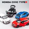 1/32 HONDA CIVIC TYPE-R Diecasts & Spielzeugfahrzeuge Metallauto-Modell Ton Licht Sammlung Auto Spielzeug für Kinder Weihnachtsgeschenk