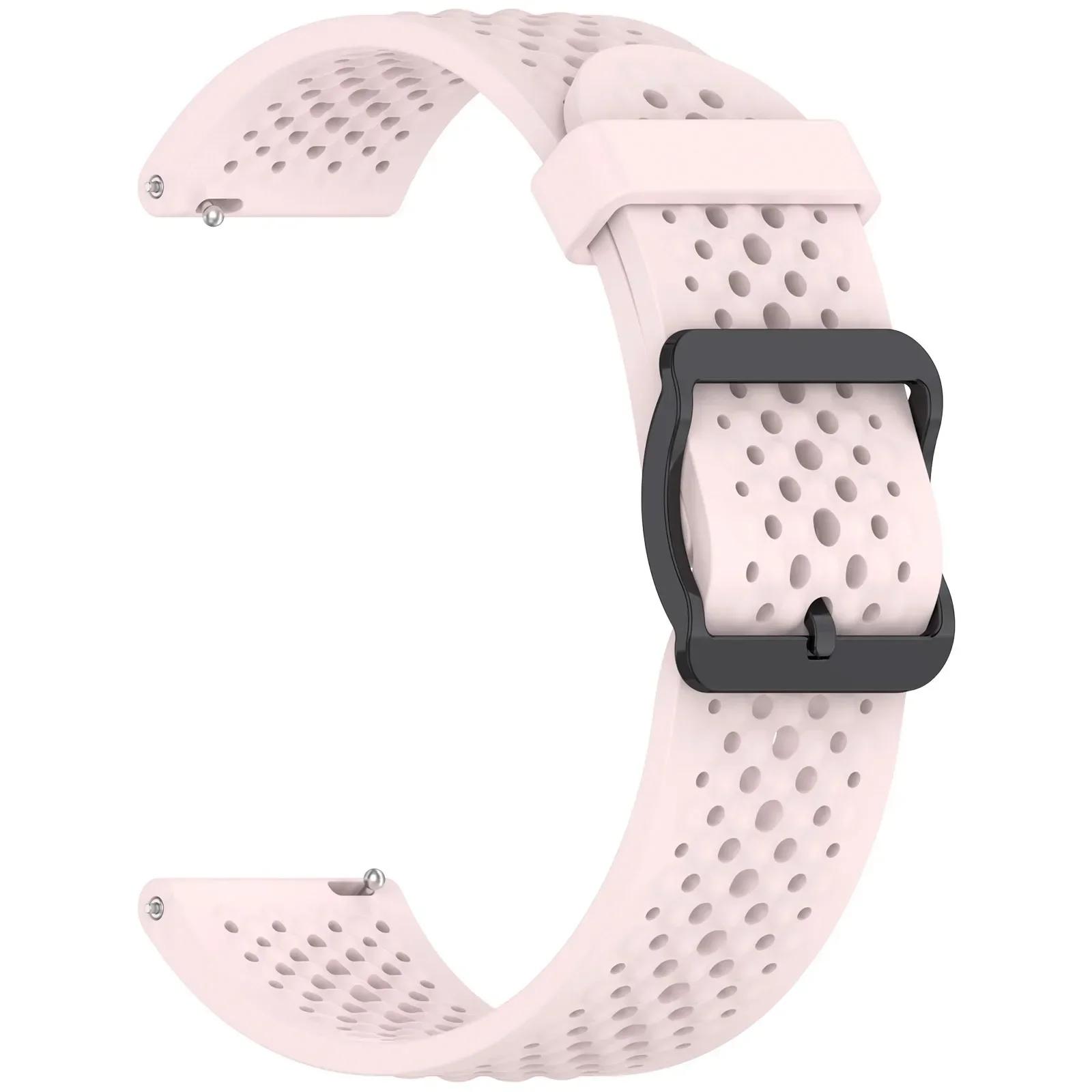 

20mm 22mm Silicone Strap For Garmin Forerunner 165 265 55 Venu 3/2 Active5 Breathable Bracelet Wristband Garmin 965 955 745 Belt Forerunner 165-55 светло-розовый