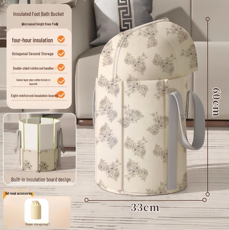 Foldable Insulated Calf-High Foot Soak Basin