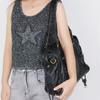 French Tote Bag, Retro Motorcycle Trend, Large-capacity Bag, Women's Casual and Versatile Single-shoulder Crossbody Bag