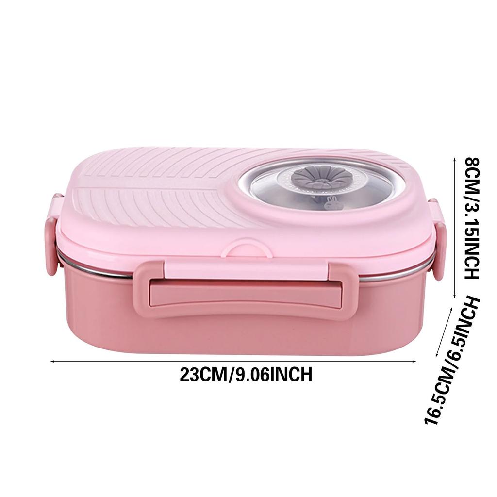 1 Pcs Portable Bento Boxes New 1000ml with Soup Bowl Stackable Lunch Container 304 Stainless Steel Snack Box Container Adult