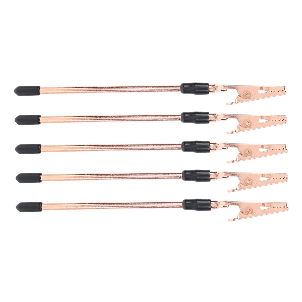 5 Stück Cayman-Klammer 155mm Roségold Langschwanz-Cayman Eisenklemmen für DIY Karte Foto Memo