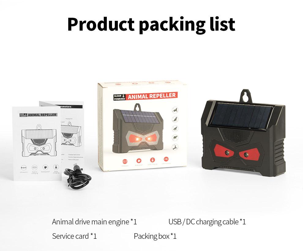 

Ультразвуковой отпугиватель мышей, птиц и животных со светодиодными мигающими огнями