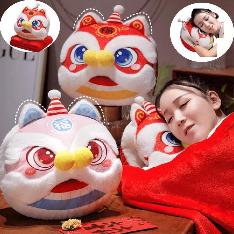 Lion Southern Plush Toys Cartoon Animals 3 In 1 Blanket Snake Year Xmas Mascot