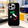 Italy Flag Map Phone Case For iPhone 17,16,15,14,13,12,11,Pro,XS,Max,Plus,Mini,SE4,E Black Matte Shockproof Cover