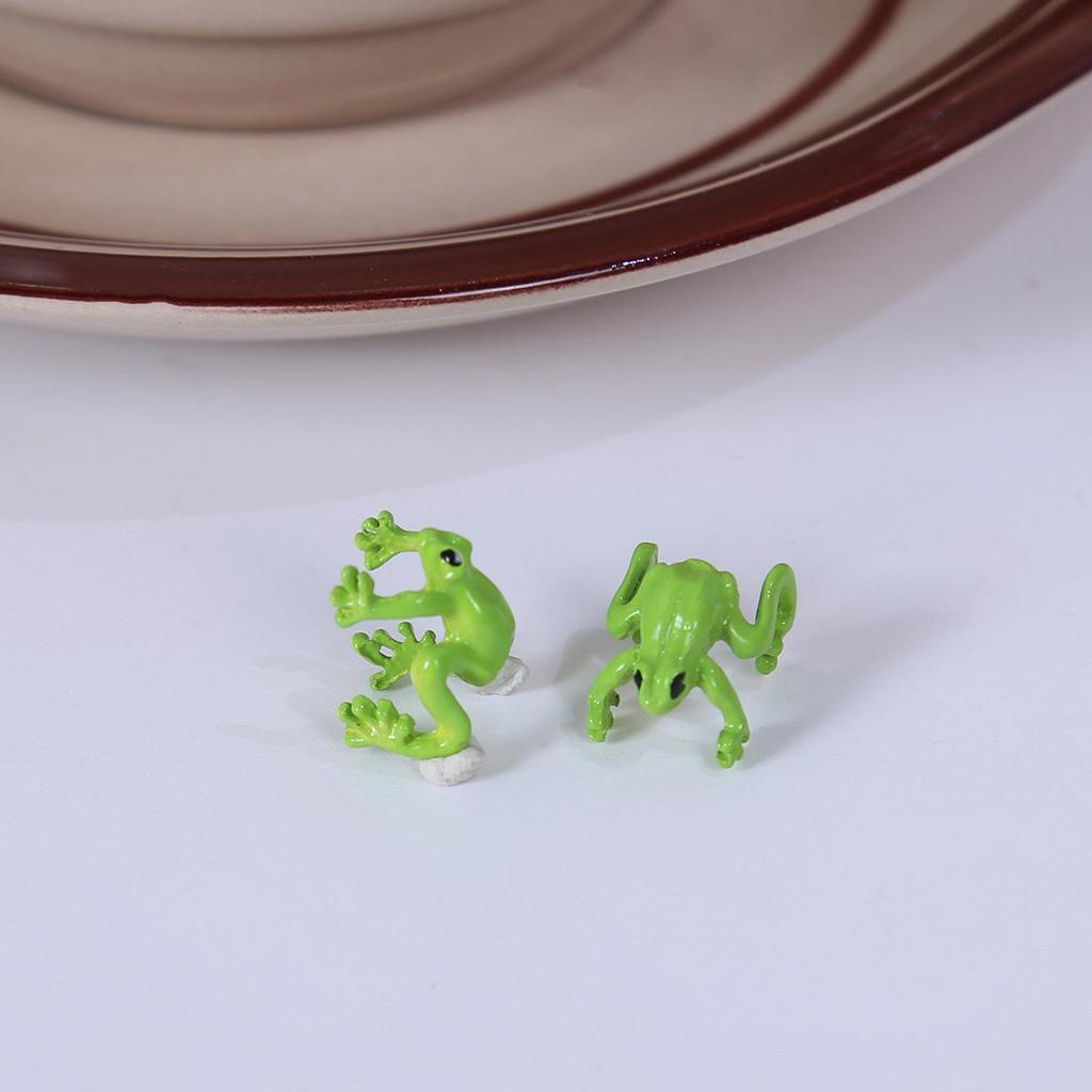 Skurriler Cartoon-Frosch-Ohrclip für Damen - Lustig, Niedlich, Ohne Piercing