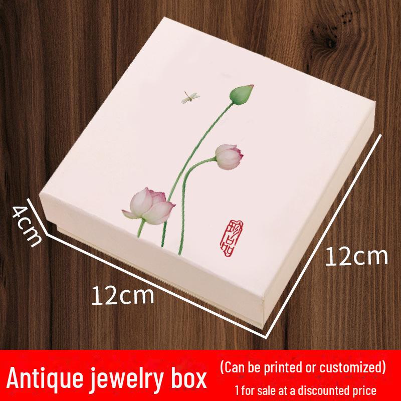 Lotus Pendant and Brooch Gift Box with Cover for Bracelet or Jewelry